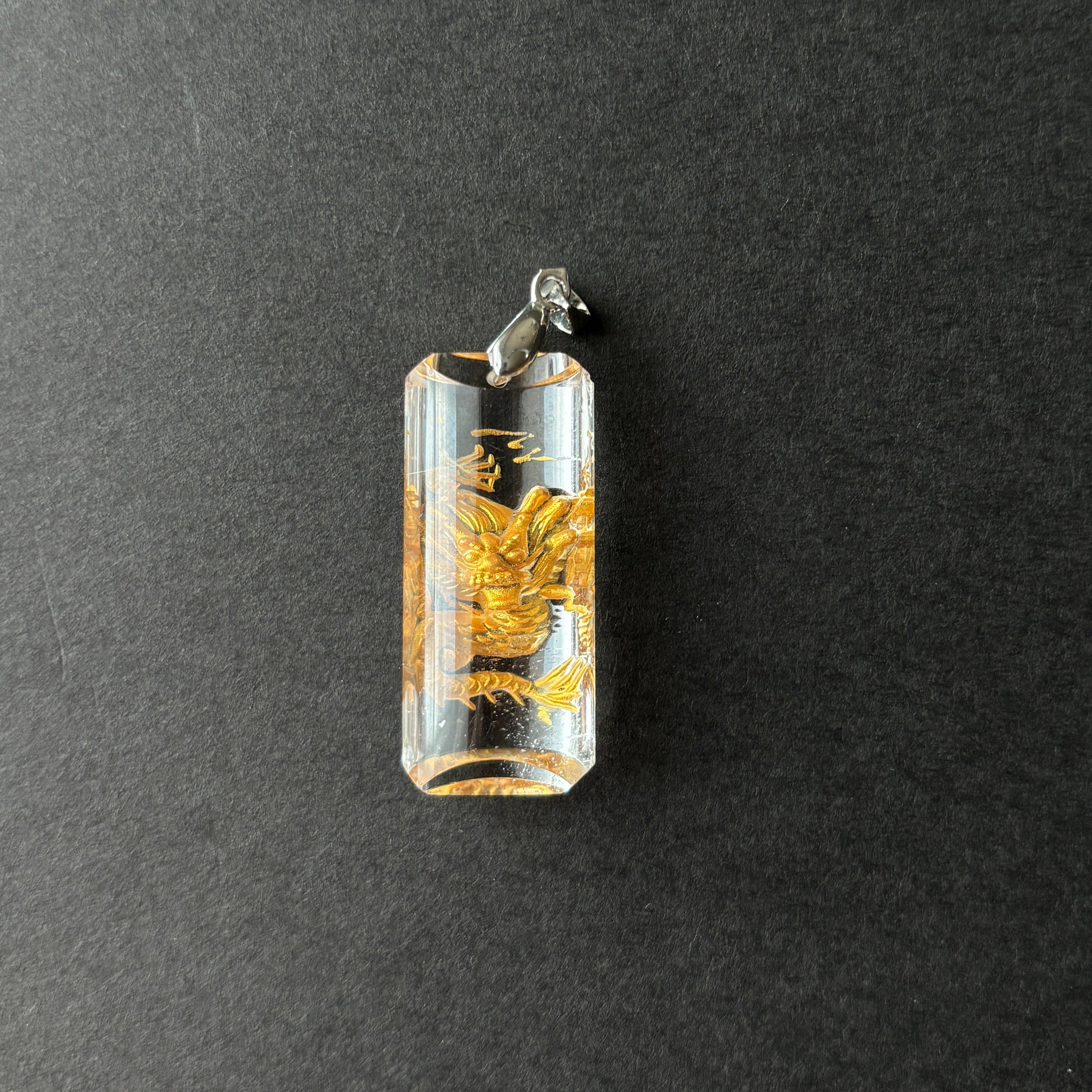 ☆専用です☆No.107⭐️金龍彫オニキスと水晶⭐️透明度抜群！高品質