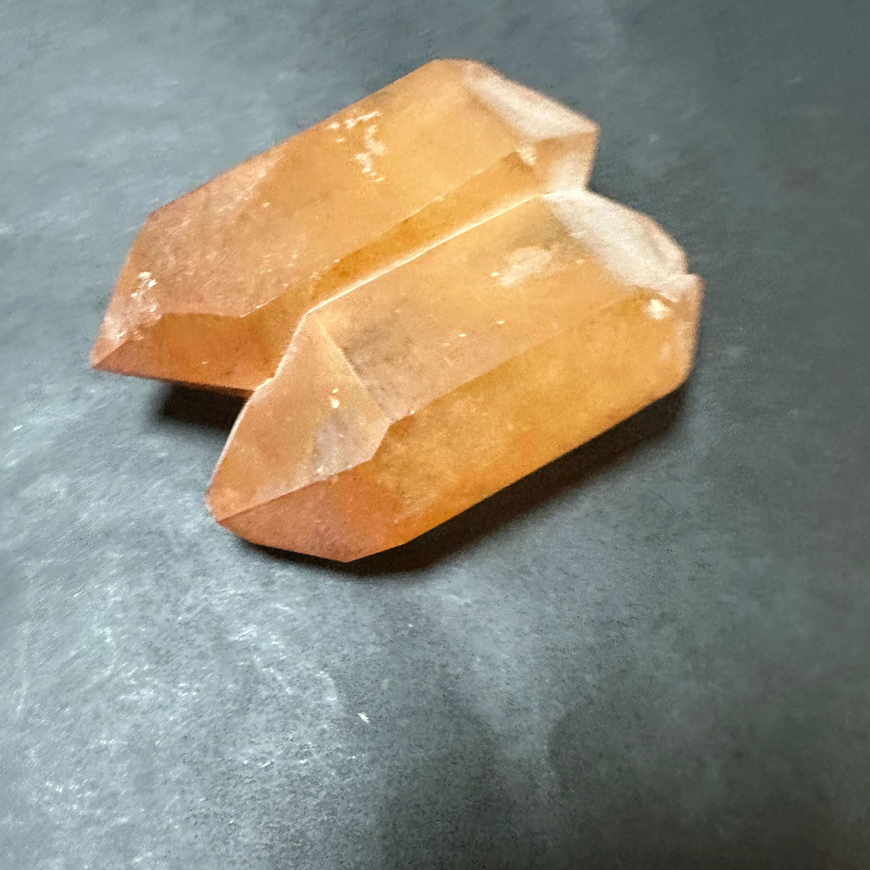 【非研磨】カブラル産ゴールデンレムリアン 陰陽ソウルメイトツインのDT、オーラフレイム