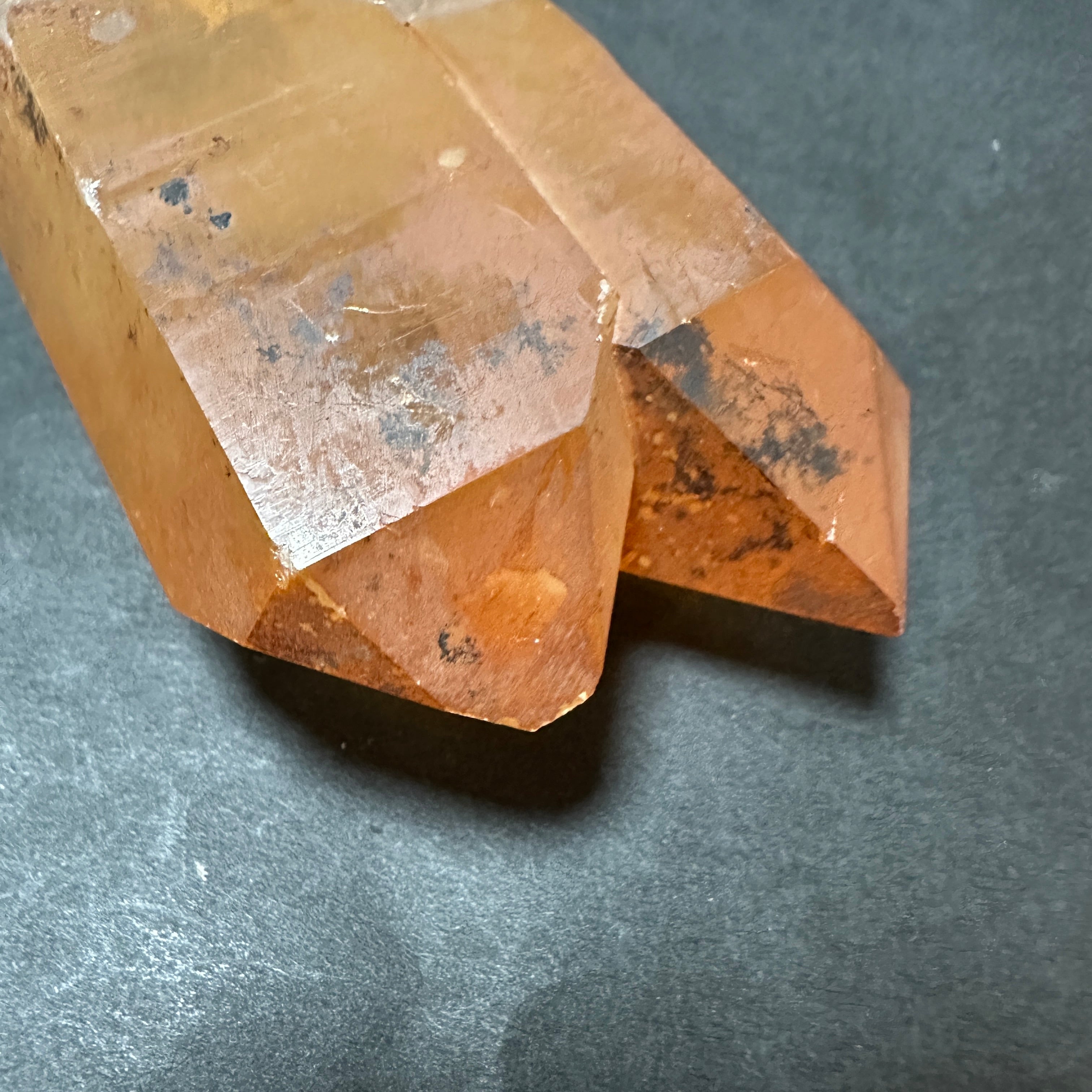 【非研磨】カブラル産ゴールデンレムリアン 陰陽ソウルメイトツインのDT、オーラフレイム