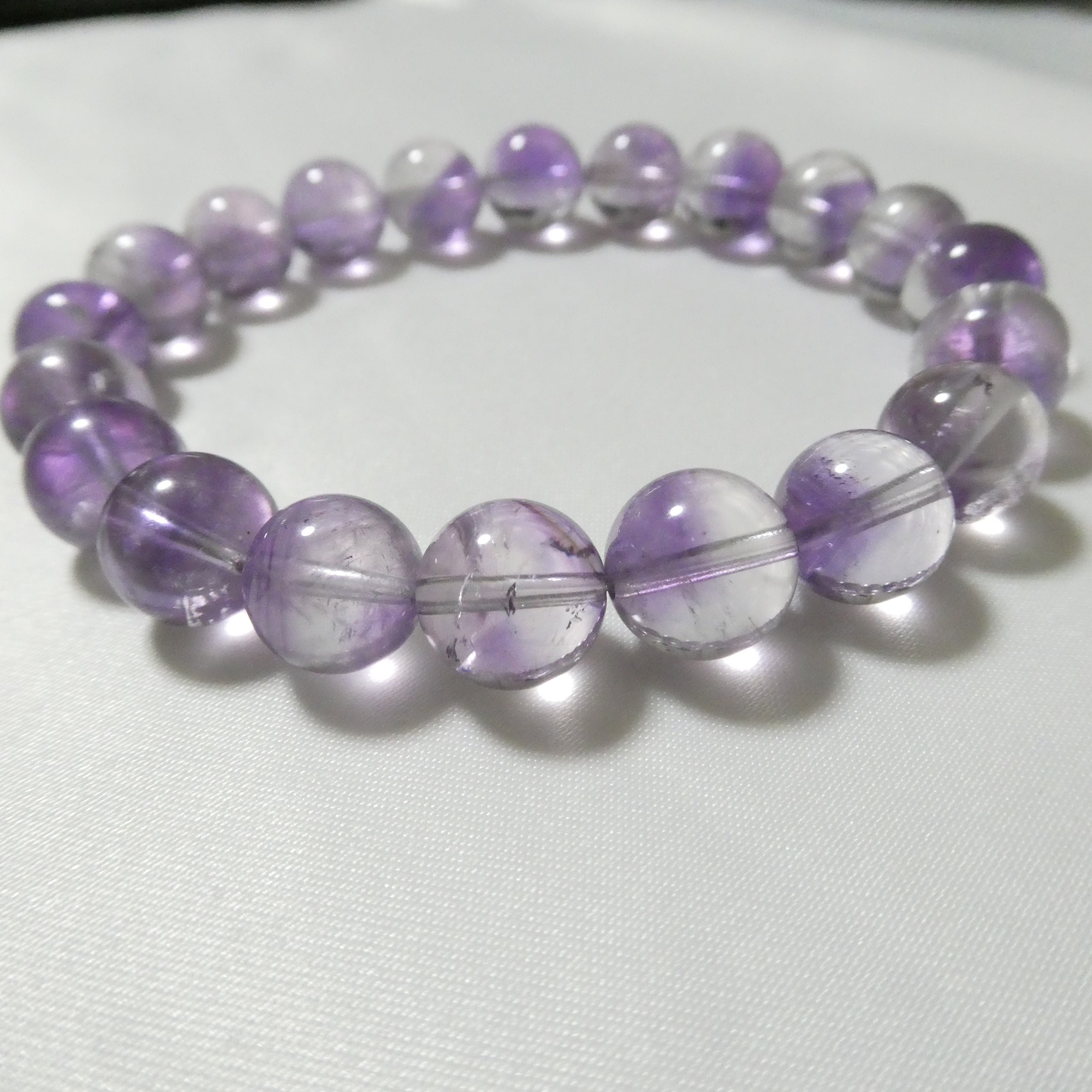 ラベンダーファントムアメジスト(バイカラー)AAA/ブレスレット10mm