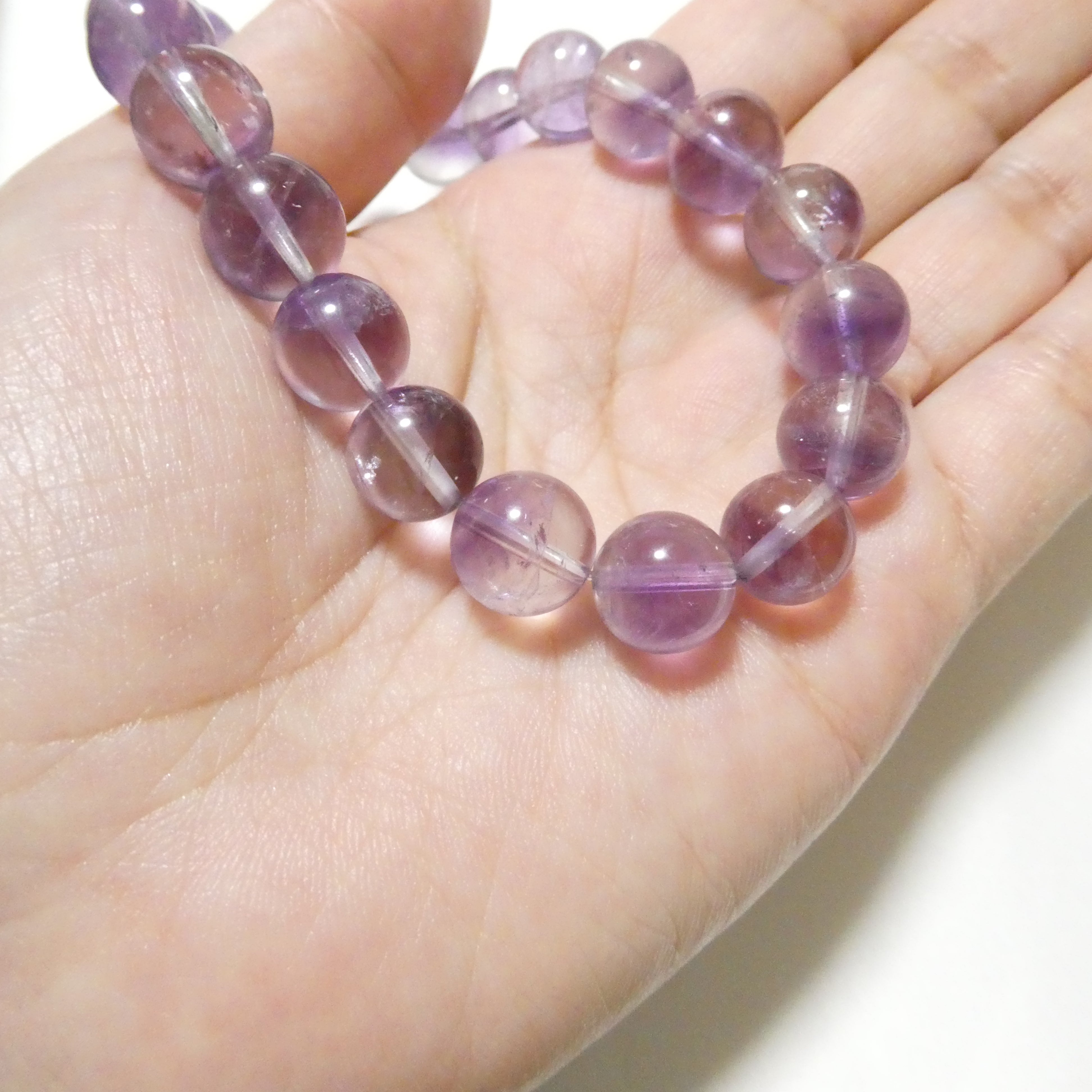 ラベンダーファントムアメジスト(神秘のバイカラー)AAA/ブレスレット10mm