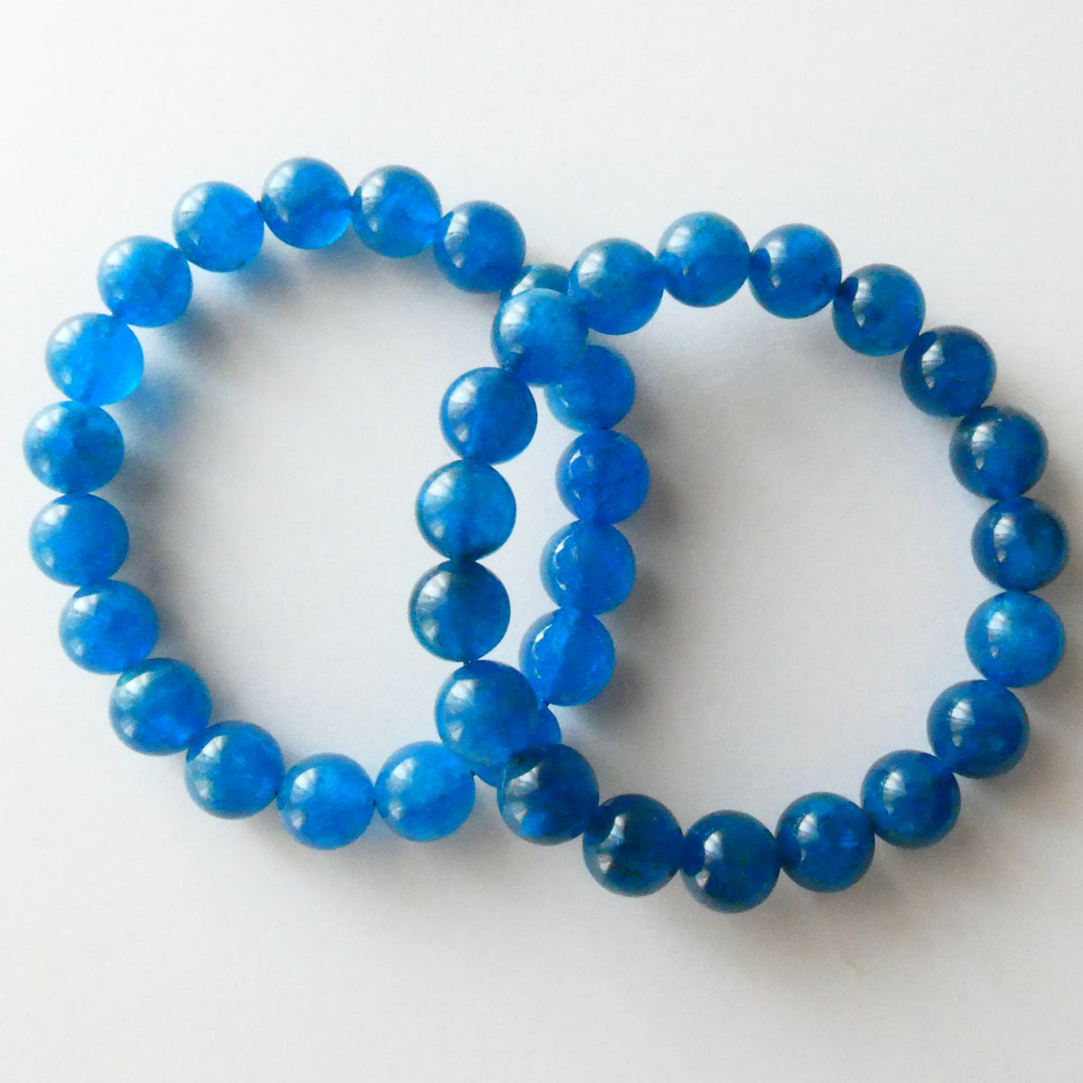 【ブラジル・バイア州産/AAA】ブルーアパタイト 約11mm ブレスレット