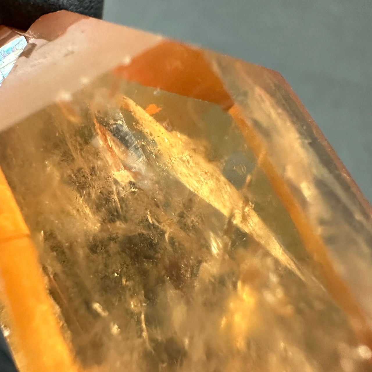 【非研磨】カブラル産ゴールデンレムリアンシード/しっかりオーラフレイム、ツイン、虹入りクォーツイン、カテドラルDT、タイムリンク、イシス、キー
