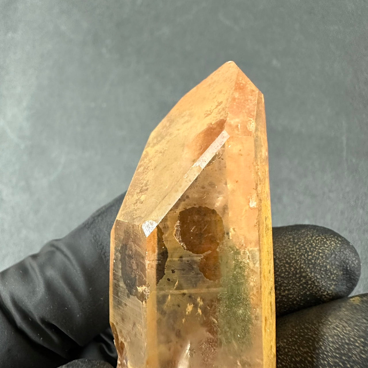 【非研磨】カブラル産ゴールデンレムリアンシード/ガーデン、ダブルタイムリンク、ダウ、鉄分たっぷりセルフヒールド、虹入りクォーツイン