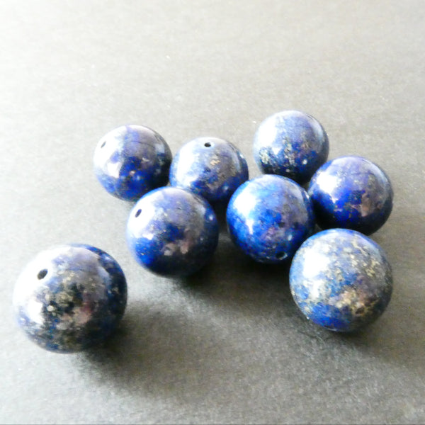 [粒売り]　ラピスラズリ３Ａ　ラウンド　約13mm(アフガニスタン産)