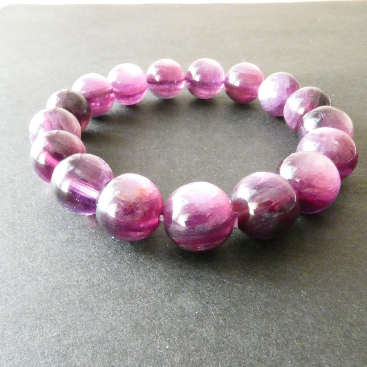 【5A/高品質】パープルマイカ（紫雲母） 12mm ブレスレット