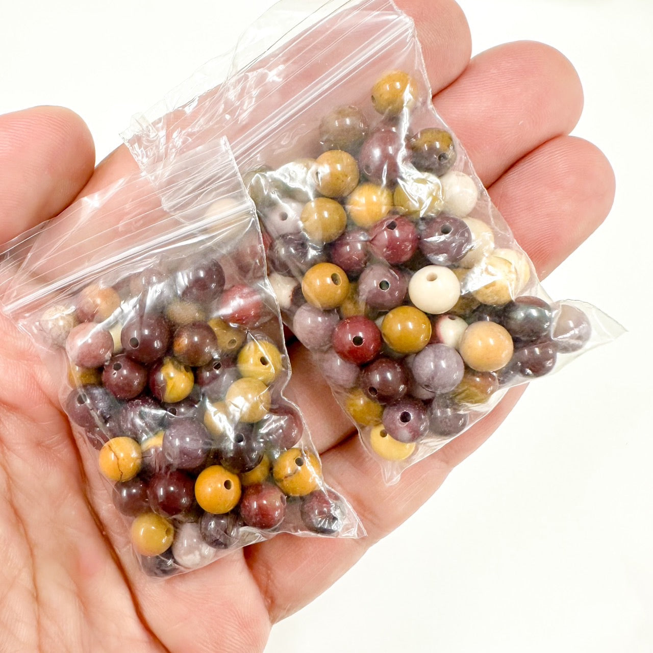 [オールドストック！特価！]モッカイト／60粒入りビーズパック(6mm)