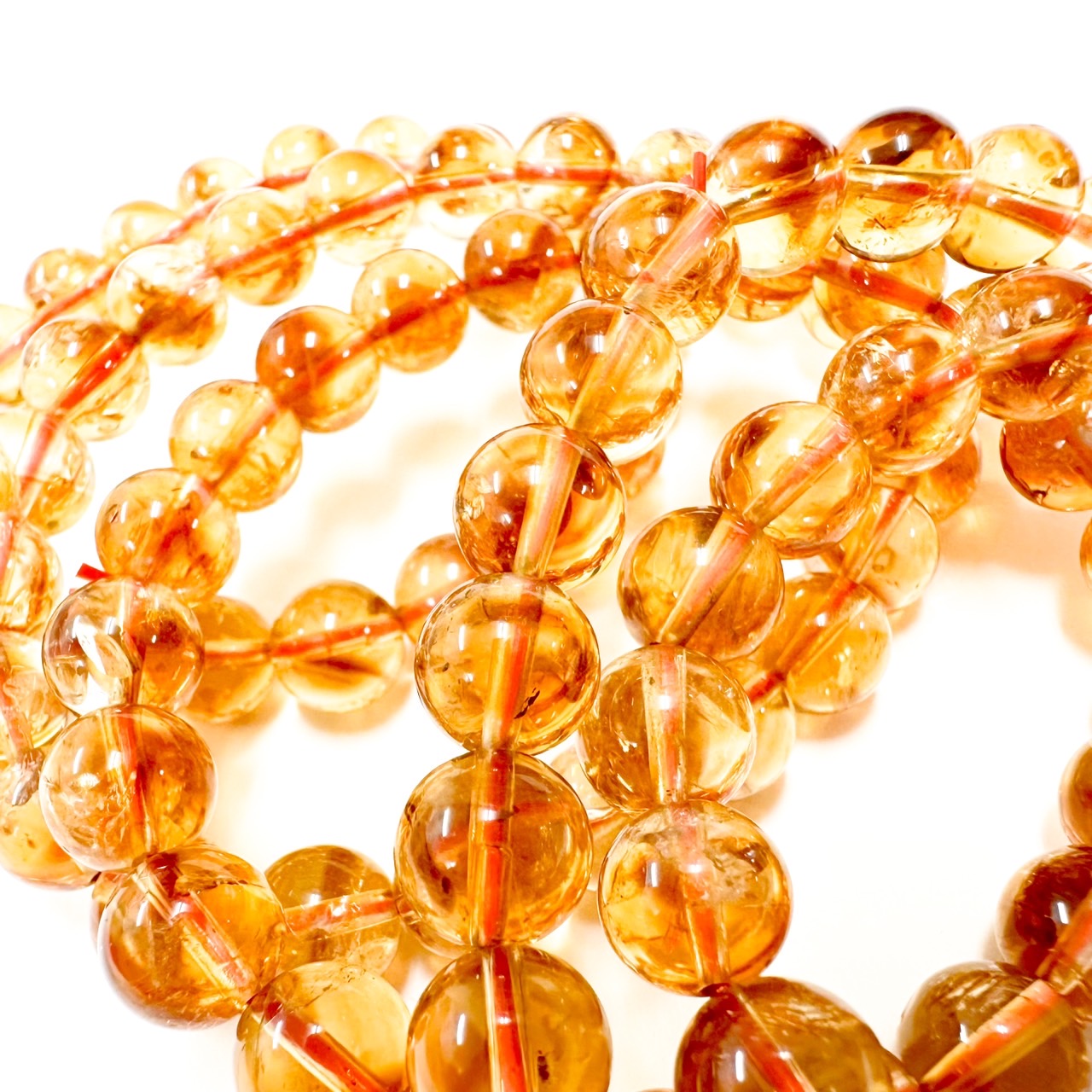 レア！]ナチュラルシトリン(ザンビア産)／ブレスレット8.5-9mm