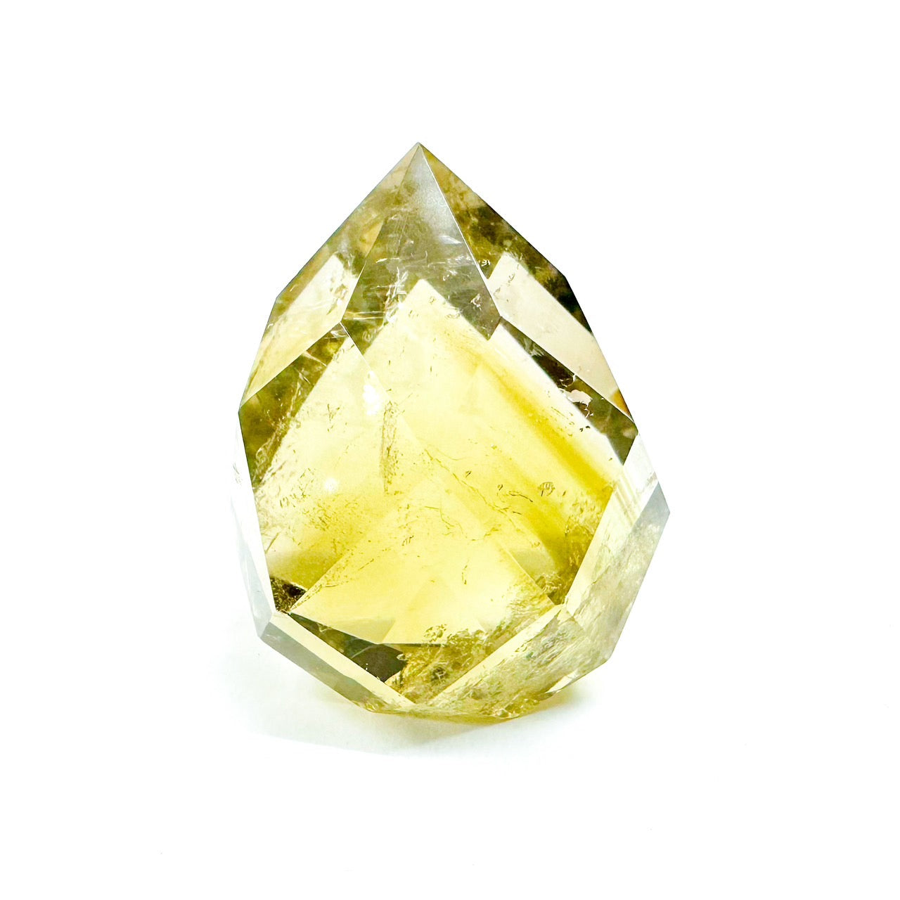 [非加熱] ナチュラルシトリン(天然シトリン)ファントム／ドロップ型置石