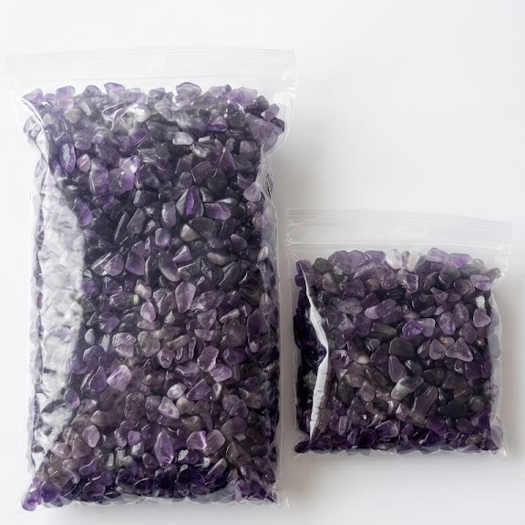 【才能】アメジストさざれ石（産地：ブラジル / 容量：200g・1ｋｇ）